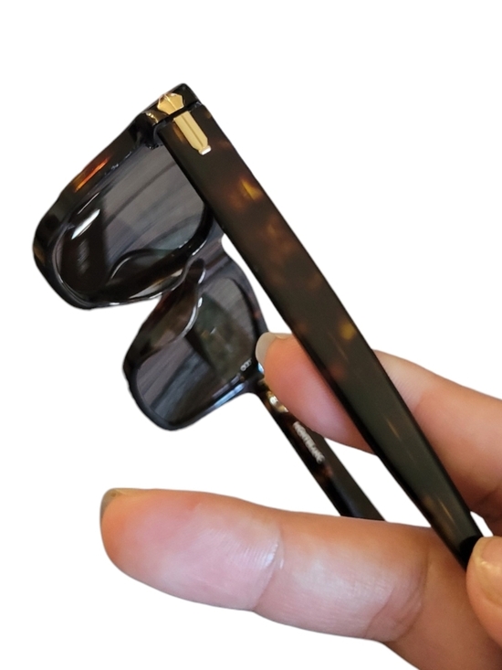 Montblanc Tortoiseshell Brown Rectangle Sunglasses main image 7